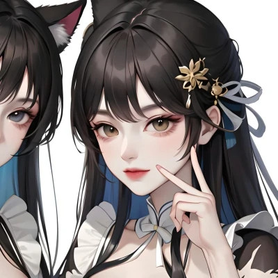 动漫绝美的AI闺蜜头像图片