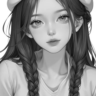 超有个性的黑白动漫女头