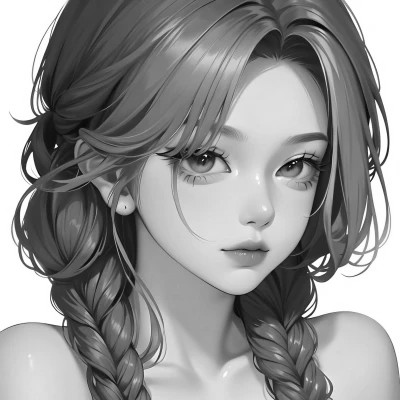 超有个性的黑白动漫女头