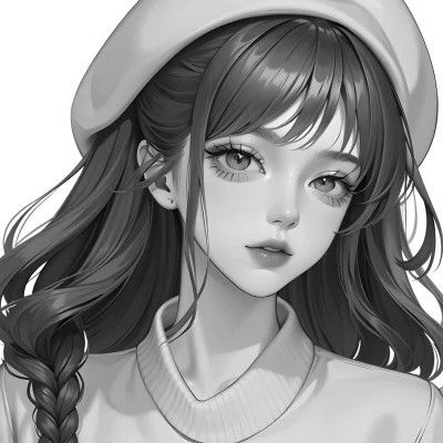 超有个性的黑白动漫女头