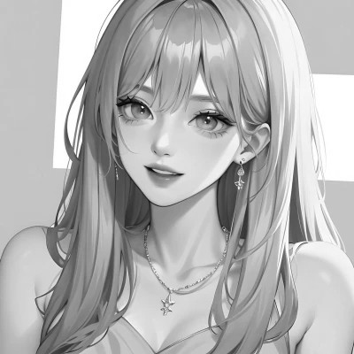 超有个性的黑白动漫女头
