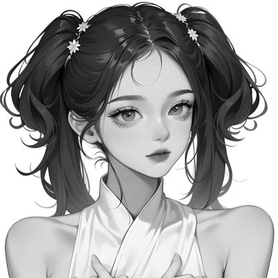 超有个性的黑白动漫女头