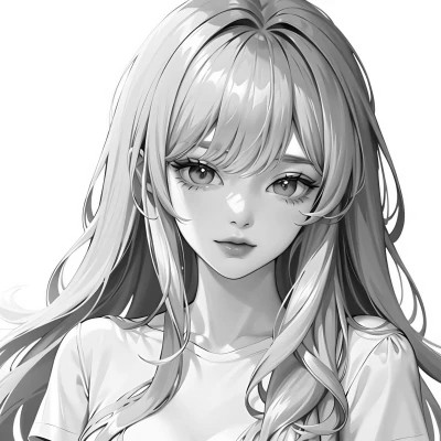 超有个性的黑白动漫女头