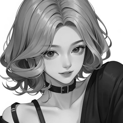 超有个性的黑白动漫女头