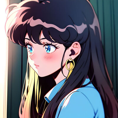复古旧漫动漫女生头像图片