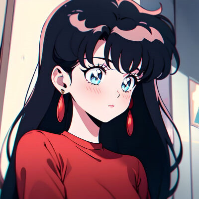 复古旧漫动漫女生头像图片