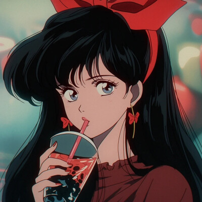 复古旧漫动漫女生头像图片