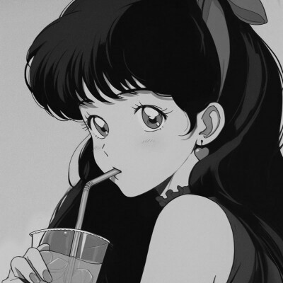 黑白旧漫头像女