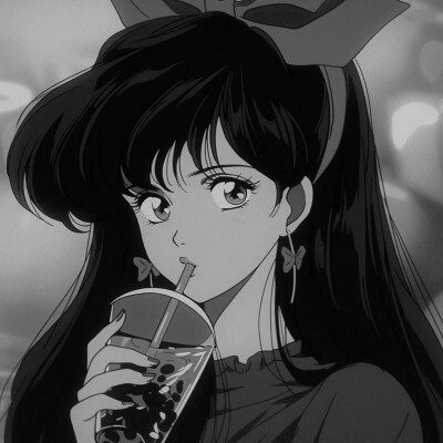 黑白旧漫头像女