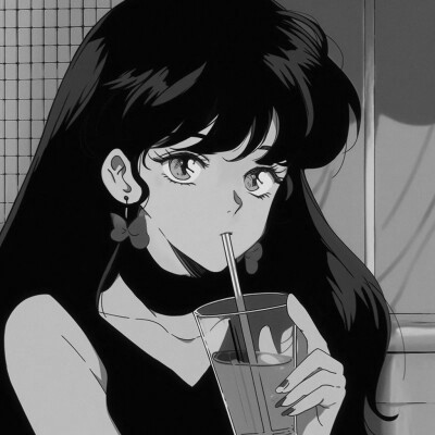 黑白旧漫头像女