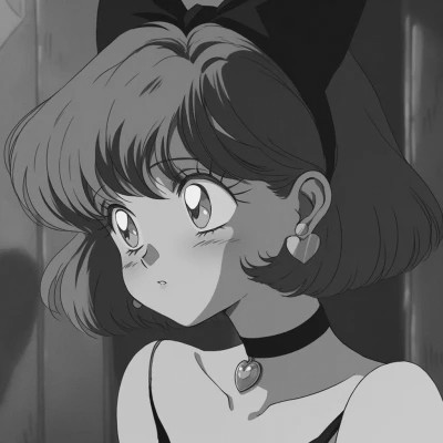 黑白旧漫头像女