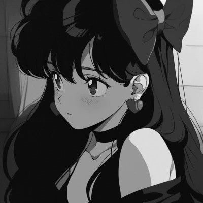 黑白旧漫头像女