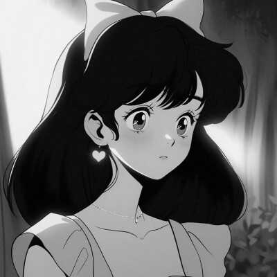 黑白旧漫头像女