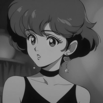 黑白旧漫头像女