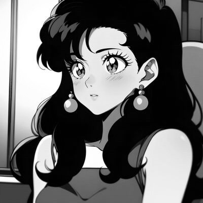 黑白旧漫头像女