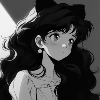 黑白旧漫头像女