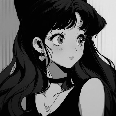 黑白旧漫头像女