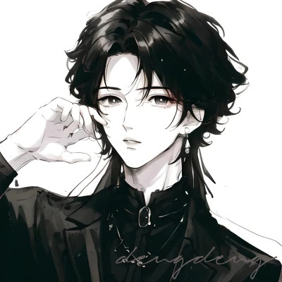 男生AI漫画头像图片