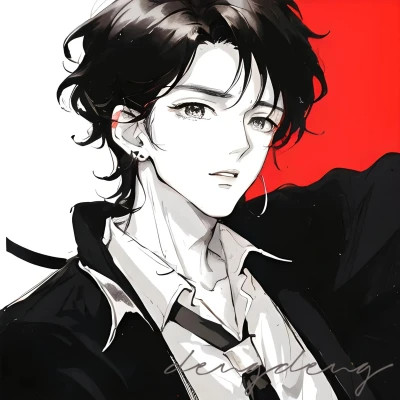 男生AI漫画头像图片
