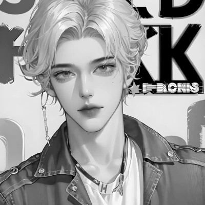 黑白动漫男生头像高冷