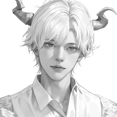 黑白动漫男生头像高冷