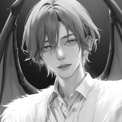 黑白动漫男生头像高冷