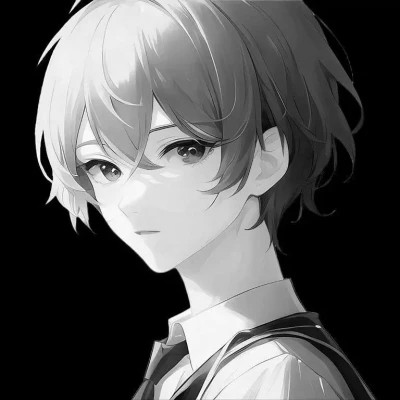 黑白动漫男生头像高冷