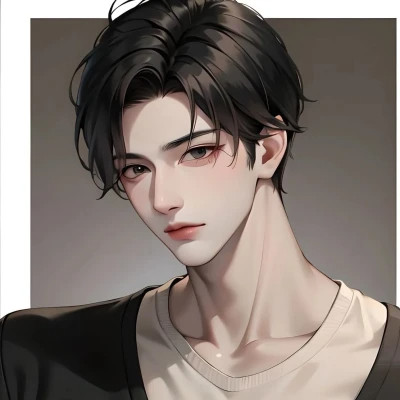 AI绘画男的好看图片头像