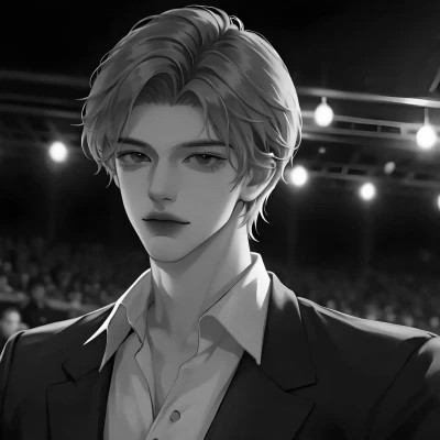 超酷的黑白系帅气动漫男头