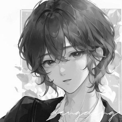 超酷的黑白系帅气动漫男头