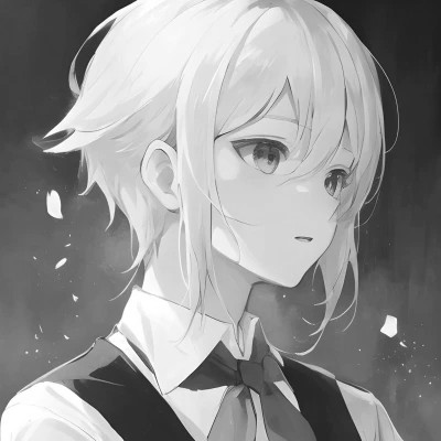 超酷的黑白系帅气动漫男头