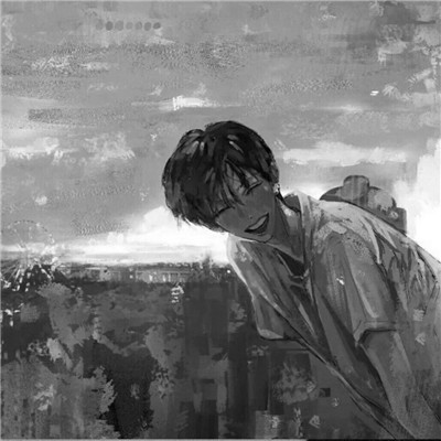意境氛围感满满的黑白动漫男头