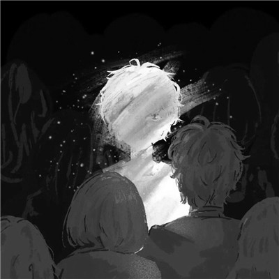 意境氛围感满满的黑白动漫男头