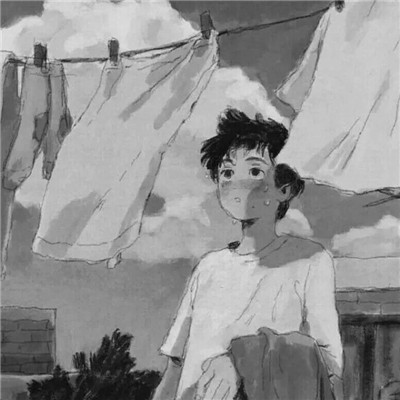 意境氛围感满满的黑白动漫男头