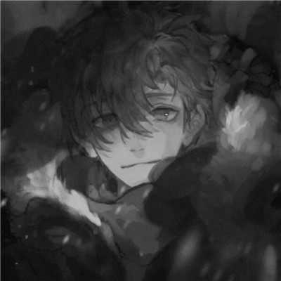 意境氛围感满满的黑白动漫男头