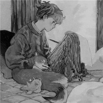 意境氛围感满满的黑白动漫男头