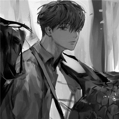 意境氛围感满满的黑白动漫男头