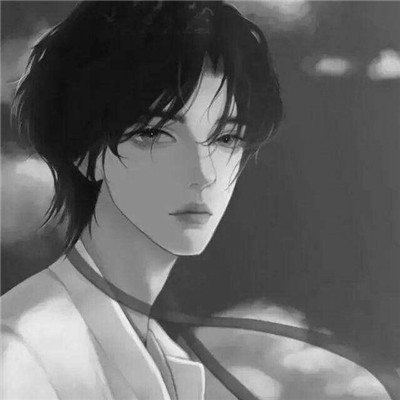意境氛围感满满的黑白动漫男头