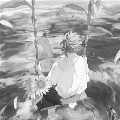 意境氛围感满满的黑白动漫男头