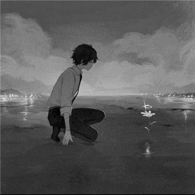 意境氛围感满满的黑白动漫男头