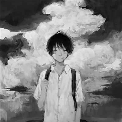 意境氛围感满满的黑白动漫男头