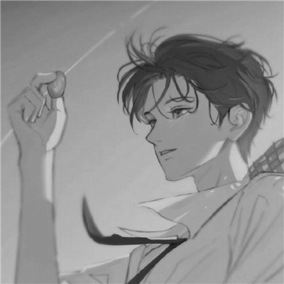 意境氛围感满满的黑白动漫男头