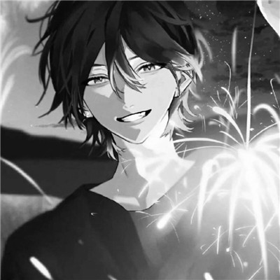 意境氛围感满满的黑白动漫男头
