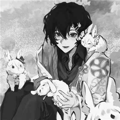 意境氛围感满满的黑白动漫男头