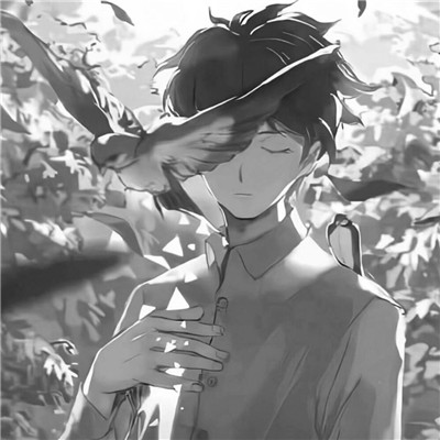 意境氛围感满满的黑白动漫男头