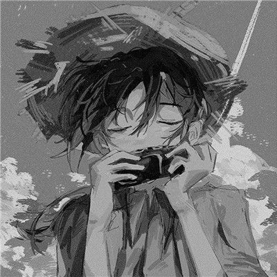 意境氛围感满满的黑白动漫男头