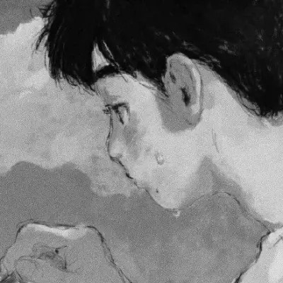 动漫黑白男生头像图片