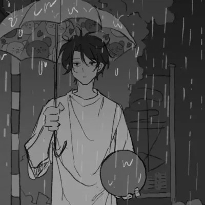 冷门动漫男头黑白动漫图片