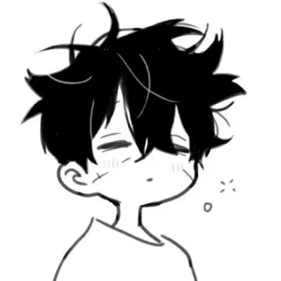 冷门动漫男头黑白动漫图片