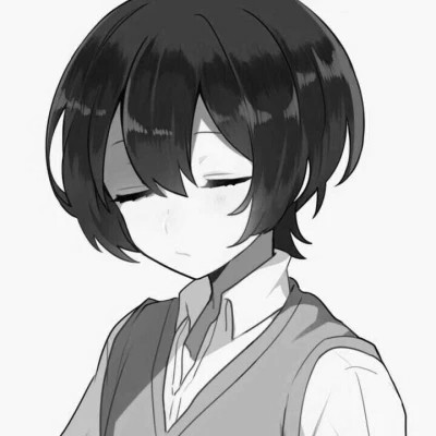 冷门动漫男头黑白动漫图片